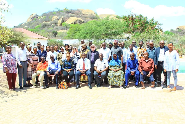 A group photo of stakeholders from various regions of Tanzania who met in Dodoma in November 2024 to discuss the Tanzania Universal Health Coverage Act of 2023 and its implications for informal sector workers in the country.